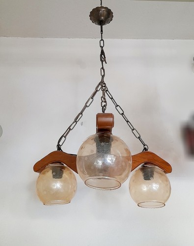 Lampadario rustico legno e - lampadario,