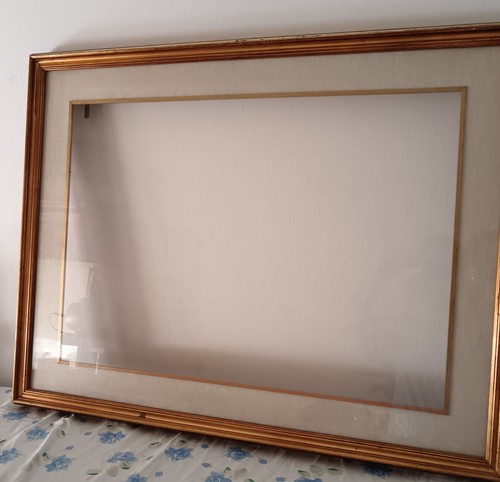 Cornice legno dorato vetro - cornice,