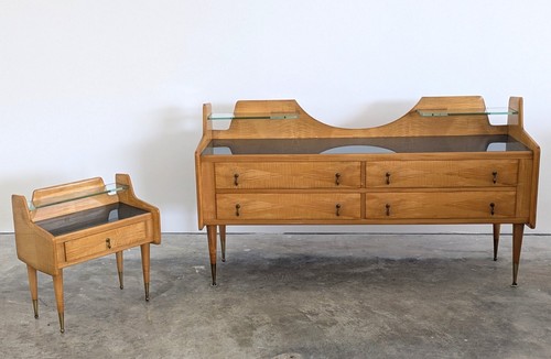 Cassettiera ottone vetro - -, ottone,