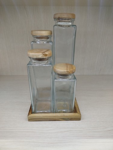 Set barattoli vetro - barattoli, con