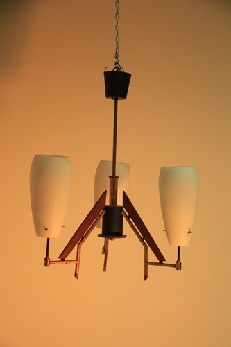 Lampadario 1950 ottone - lampadario,