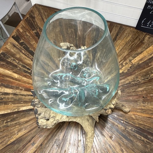 Vaso decorativo ovale vetro - vaso,