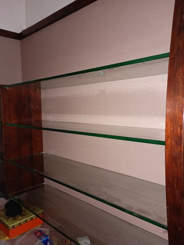 Vetrina legno marrone con - vetrina,
