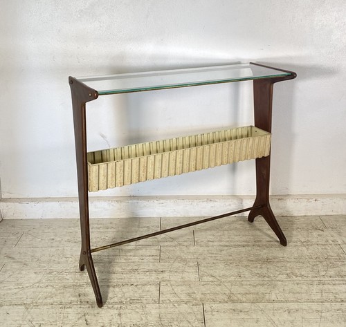 Consolle tavolino legno vetro - tavolino,